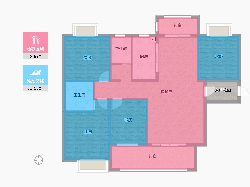 湖南省-永州市-森林壹品-113.61-户型库-动静分区