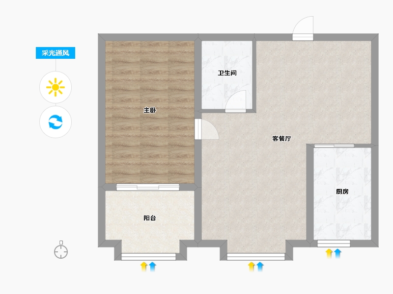 山东省-济宁市-崇文和悦-63.20-户型库-采光通风