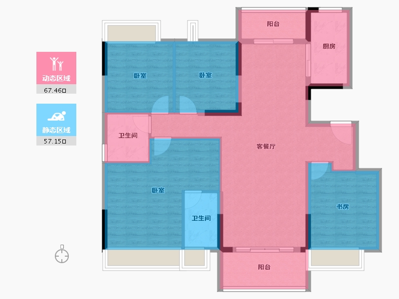 湖南省-株洲市-香江悦府-112.37-户型库-动静分区