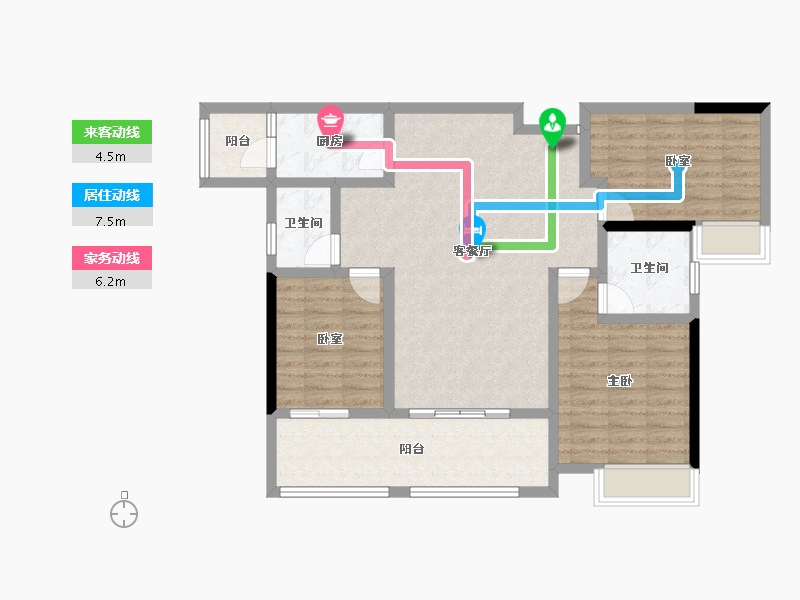 湖南省-衡阳市-星美CCPARK新外滩-99.28-户型库-动静线