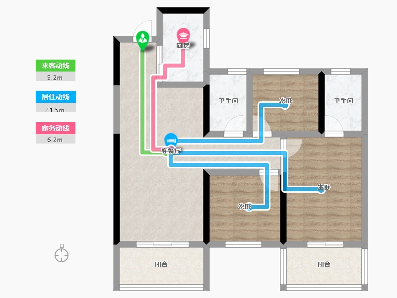 湖南省-衡阳市-保利阅江台-83.33-户型库-动静线