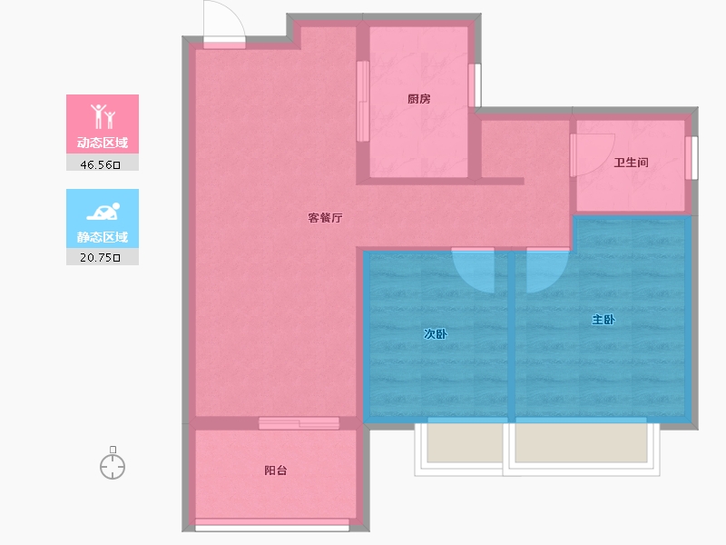 河南省-安阳市-​丛台金榕湾-60.00-户型库-动静分区