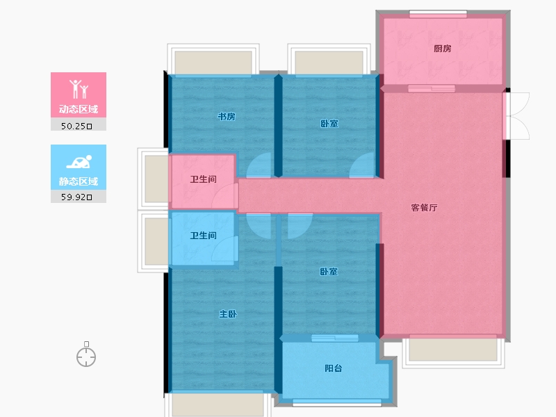 安徽省-阜阳市-东湖世纪城-99.02-户型库-动静分区