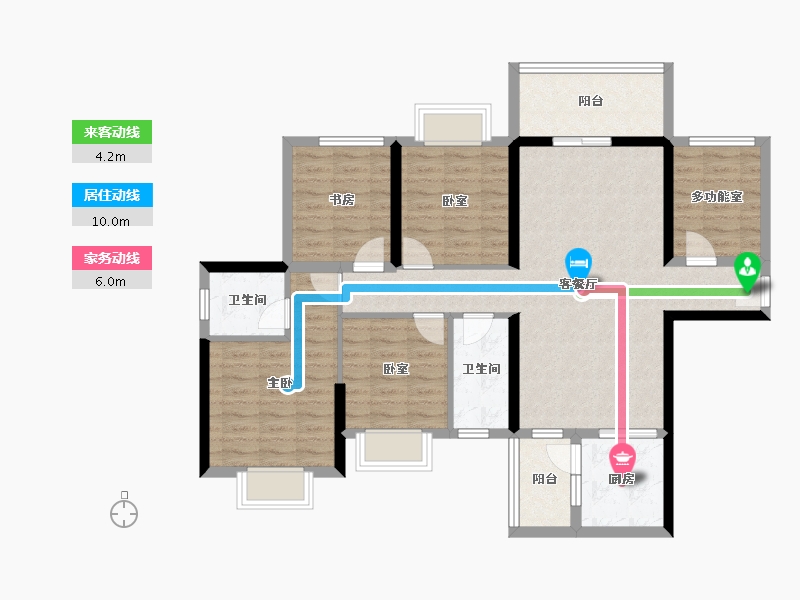 广东省-湛江市-科恒荟景湾-102.80-户型库-动静线