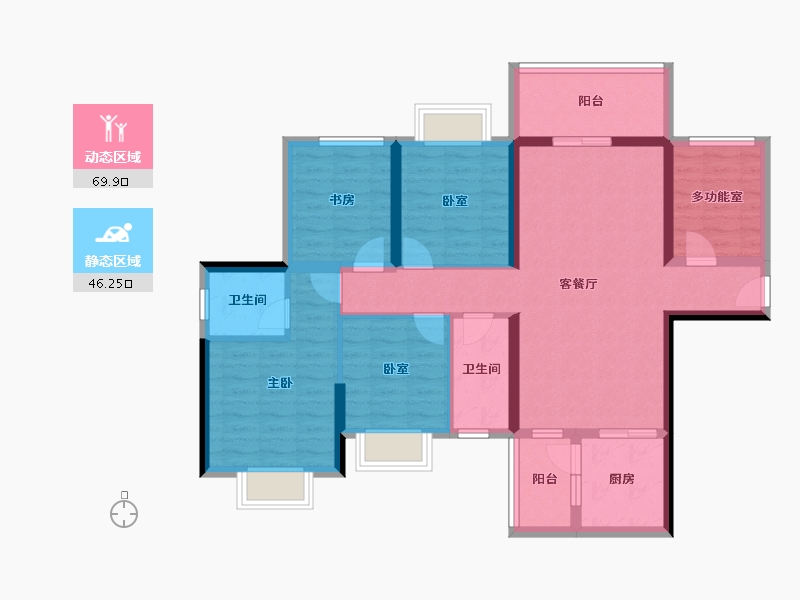 广东省-湛江市-科恒荟景湾-102.80-户型库-动静分区