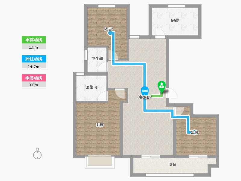 河南省-安阳市-​国泰瓴秀新城-100.50-户型库-动静线