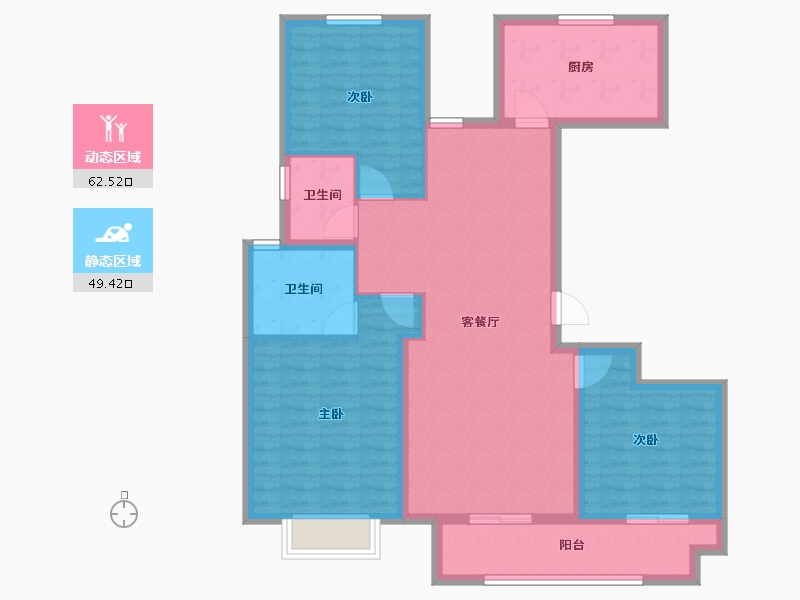 河南省-安阳市-​国泰瓴秀新城-100.50-户型库-动静分区