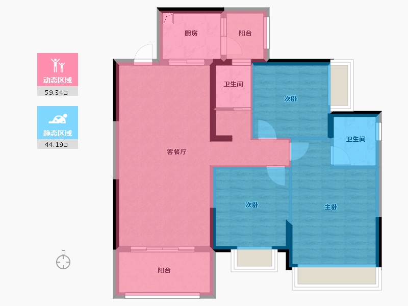 湖南省-永州市-森林壹品-92.80-户型库-动静分区