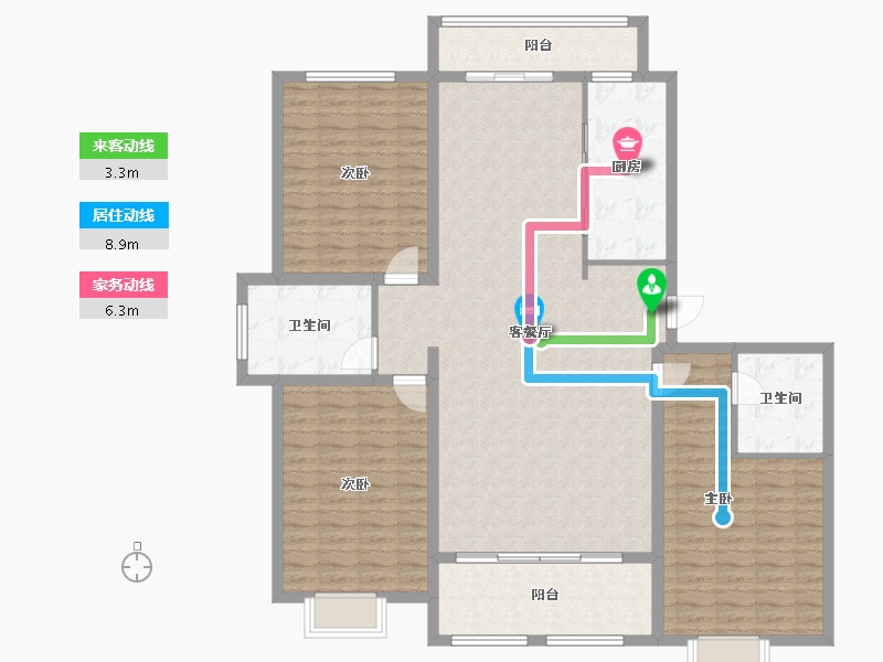 山东省-济宁市-崇文和悦-145.14-户型库-动静线