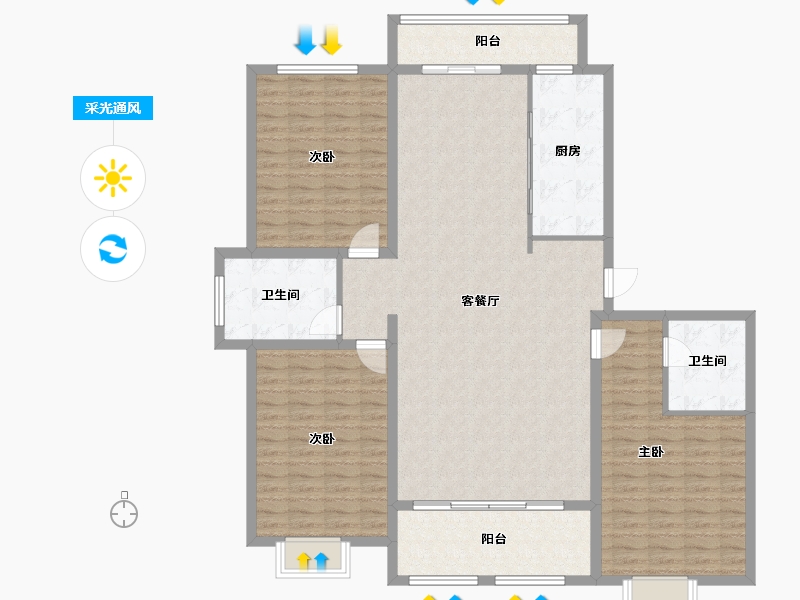 山东省-济宁市-崇文和悦-145.14-户型库-采光通风