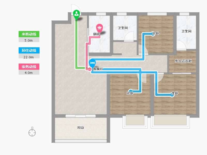 河南省-安阳市-​丛台金榕湾-87.21-户型库-动静线