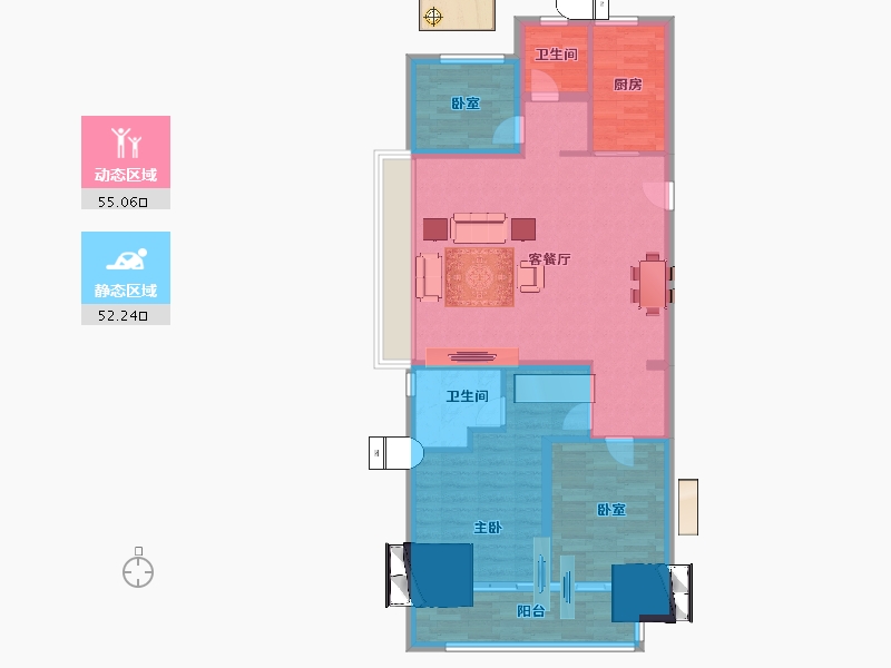 浙江省-湖州市-太湖健康城星宸府-96.80-户型库-动静分区