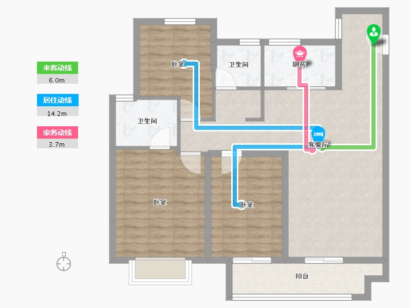 河南省-安阳市-​国泰瓴秀新城-91.20-户型库-动静线