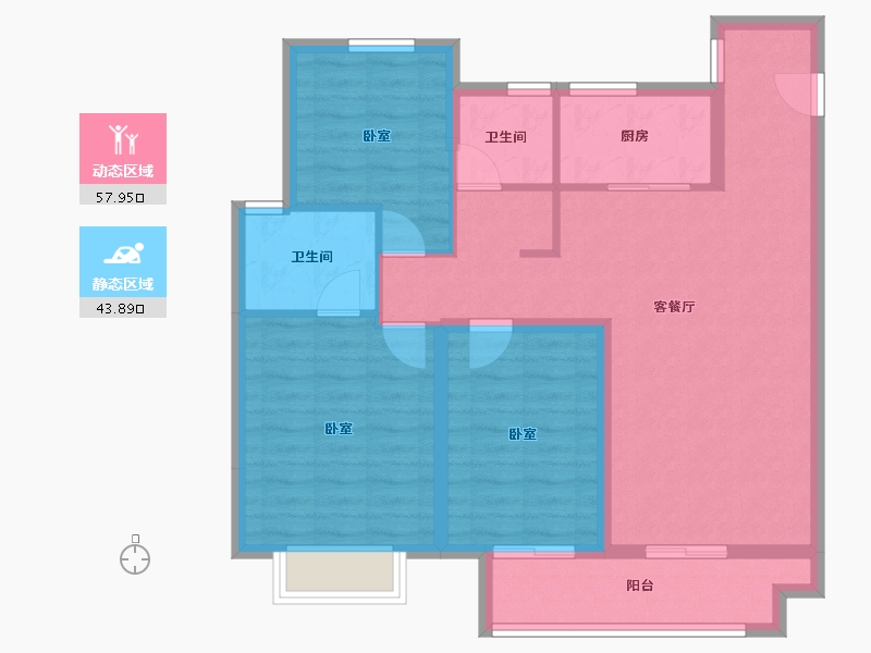 河南省-安阳市-​国泰瓴秀新城-91.20-户型库-动静分区