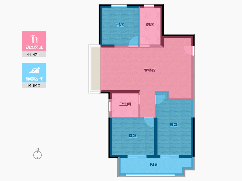 河南省-安阳市-​国泰瓴秀新城-80.00-户型库-动静分区