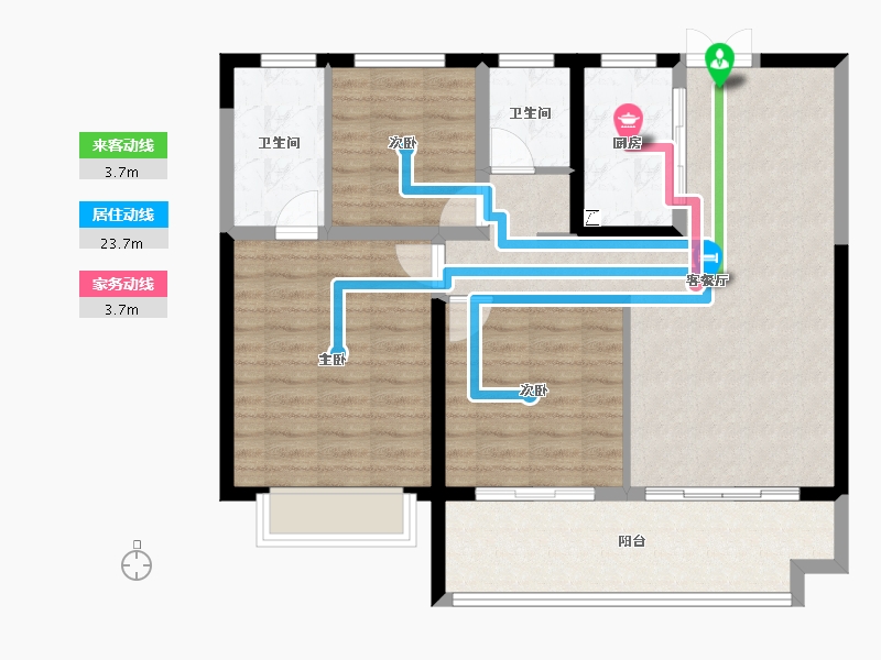 安徽省-安庆市-万达广场天空之城-92.28-户型库-动静线