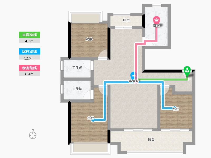 湖北省-黄冈市-和·悦府-97.73-户型库-动静线