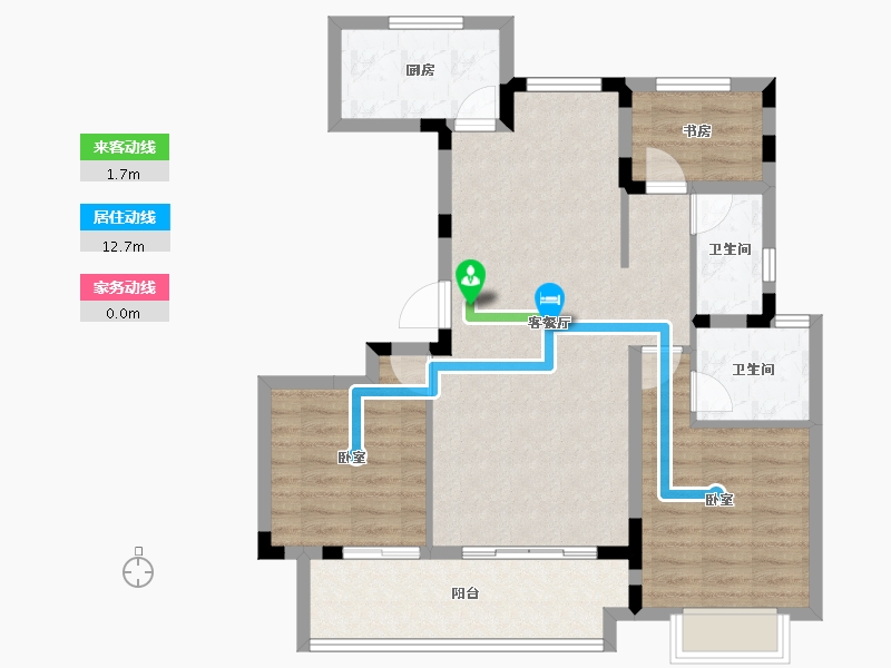 湖南省-株洲市-锦艺锦湘悦-85.02-户型库-动静线