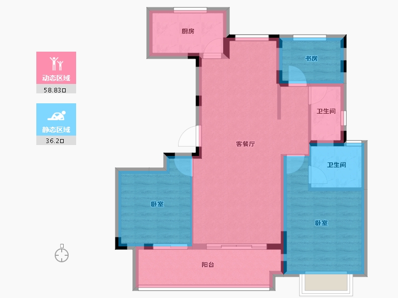 湖南省-株洲市-锦艺锦湘悦-85.02-户型库-动静分区