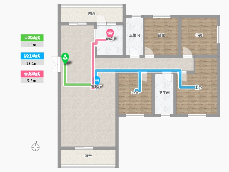 贵州省-黔西南布依族苗族自治州-富康国际生态城-118.45-户型库-动静线