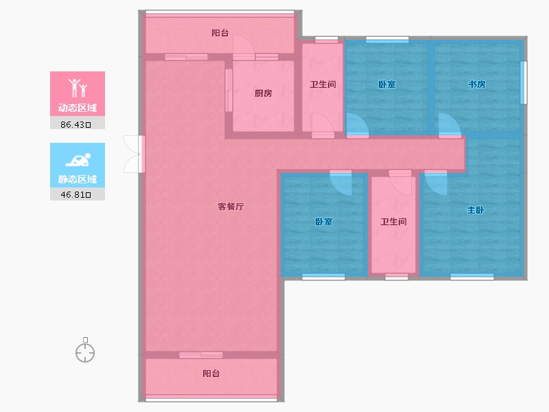 贵州省-黔西南布依族苗族自治州-富康国际生态城-118.45-户型库-动静分区