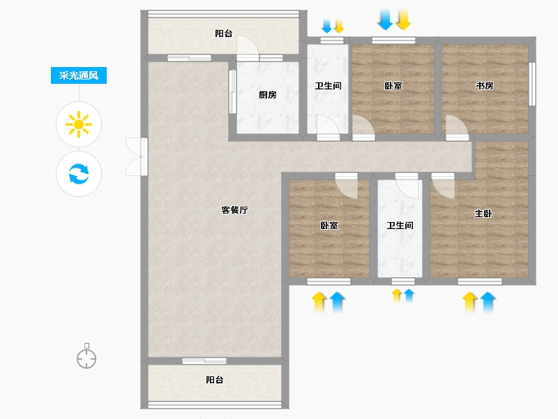 贵州省-黔西南布依族苗族自治州-富康国际生态城-118.45-户型库-采光通风