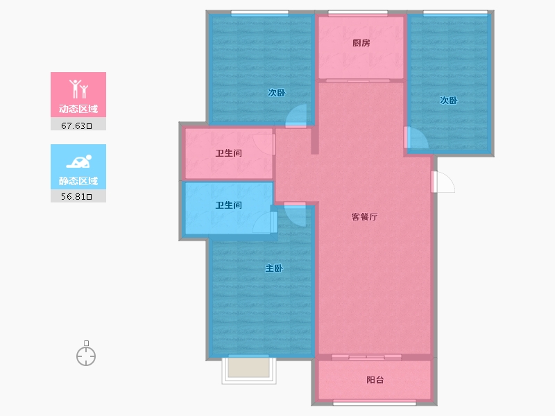 山东省-济宁市-崇文和悦-112.35-户型库-动静分区