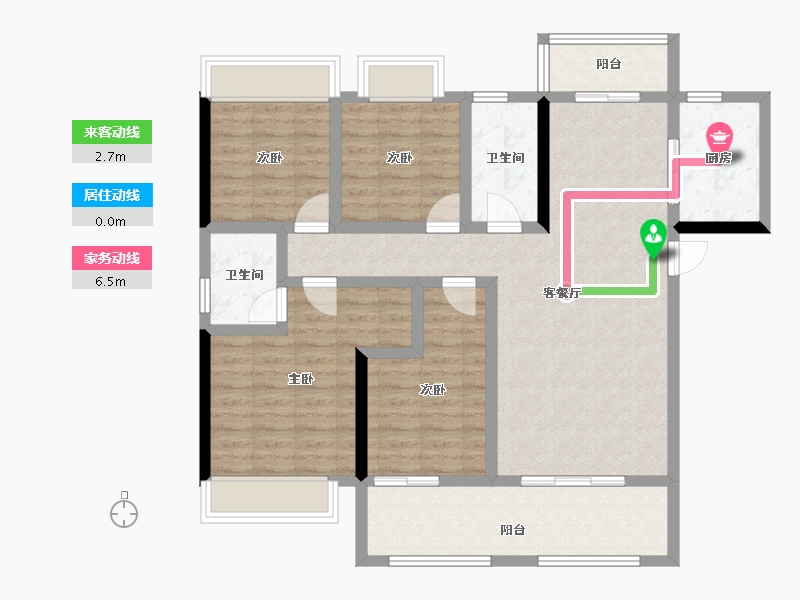 湖北省-黄冈市-和·悦府-104.82-户型库-动静线