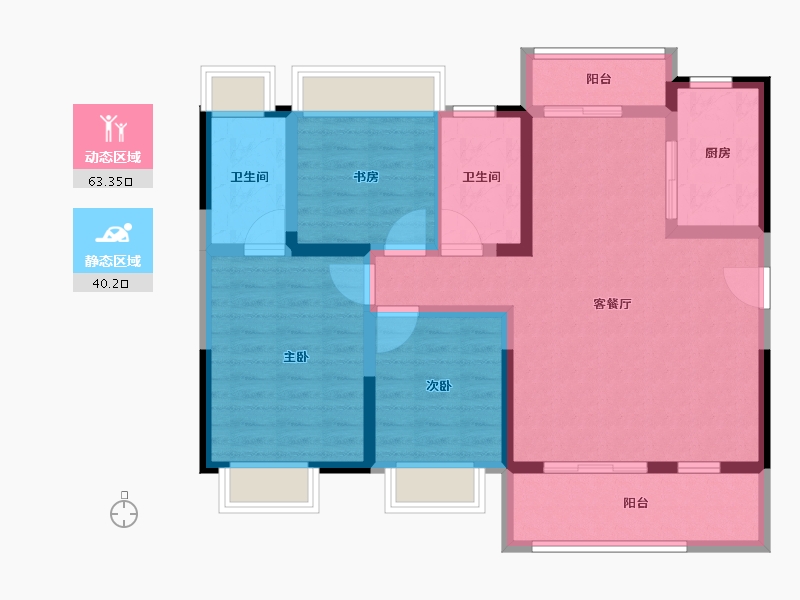 湖北省-鄂州市-中建长投葛店之星双创谷-92.00-户型库-动静分区