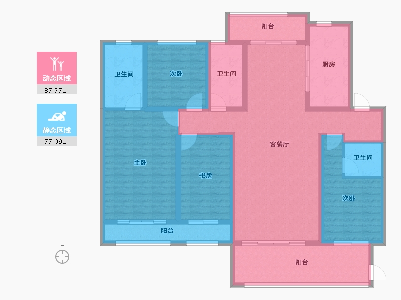 海南省-海口市-富力首府-148.09-户型库-动静分区