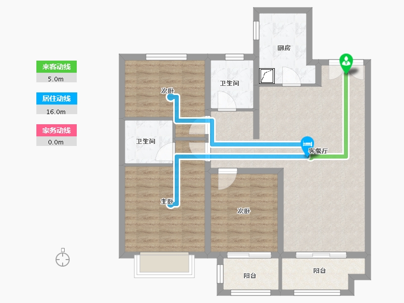 河北省-廊坊市-远洋光华城-88.81-户型库-动静线