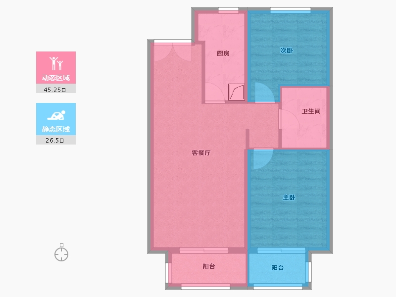 河北省-廊坊市-远洋光华城-64.00-户型库-动静分区