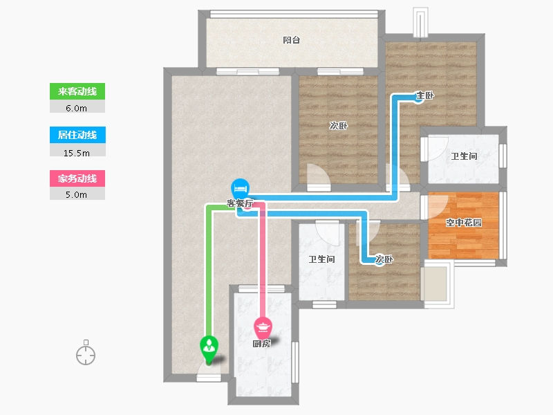 广东省-湛江市-保利海上大都汇-90.41-户型库-动静线