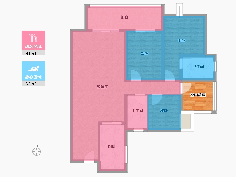 广东省-湛江市-保利海上大都汇-90.41-户型库-动静分区