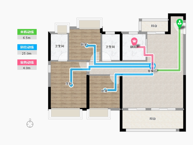 湖南省-株洲市-株洲建发央著-103.20-户型库-动静线