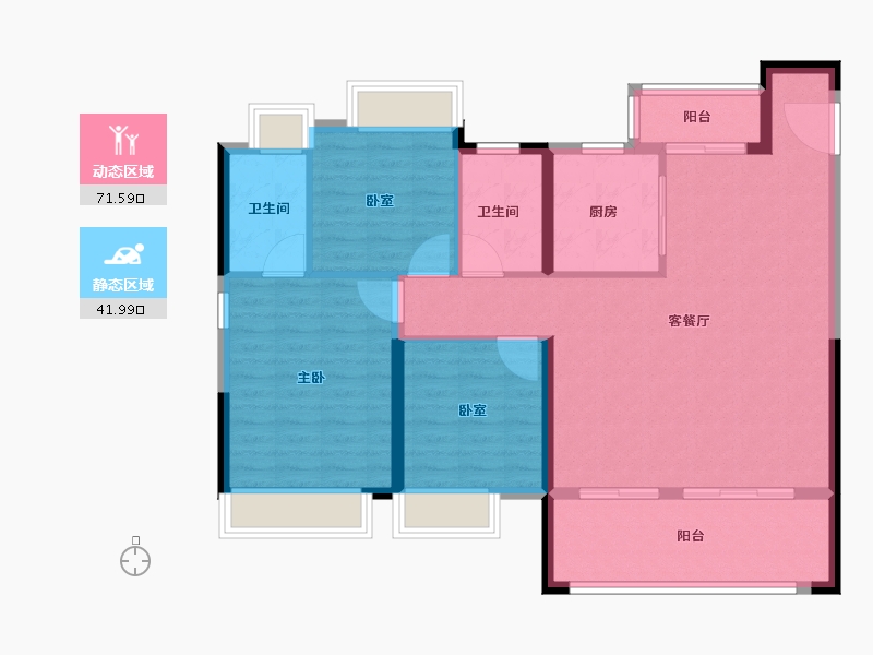 湖南省-株洲市-株洲建发央著-103.20-户型库-动静分区