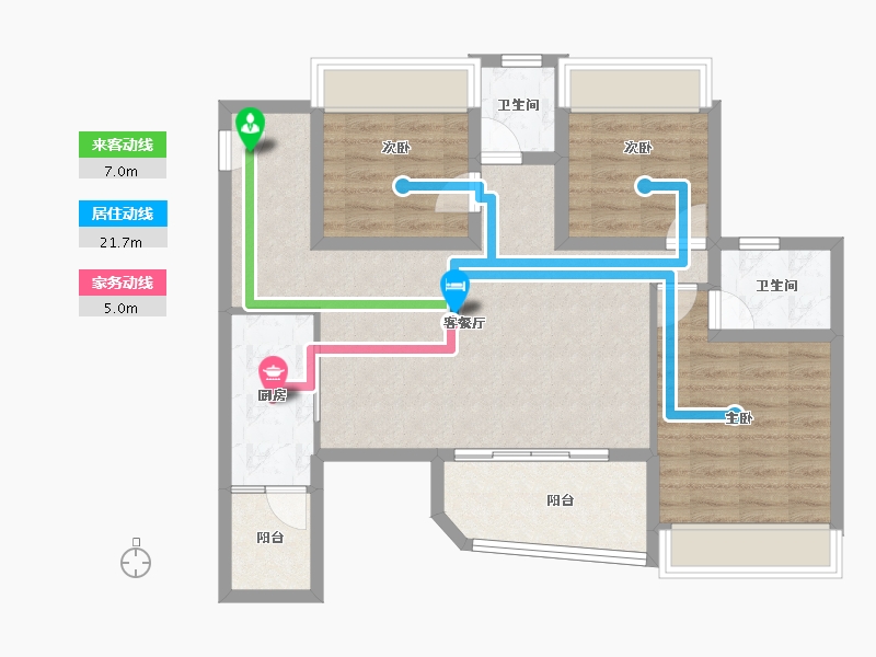 四川省-遂宁市-荣兴时代滨江-84.29-户型库-动静线