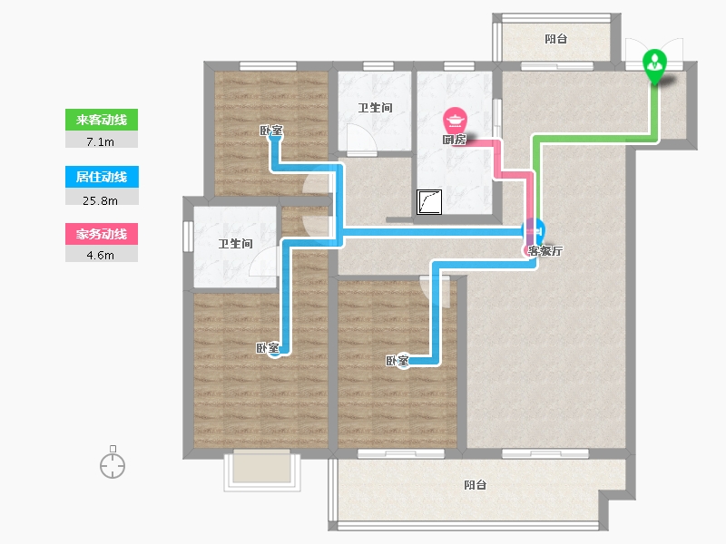 陕西省-宝鸡市-山河大观-118.01-户型库-动静线