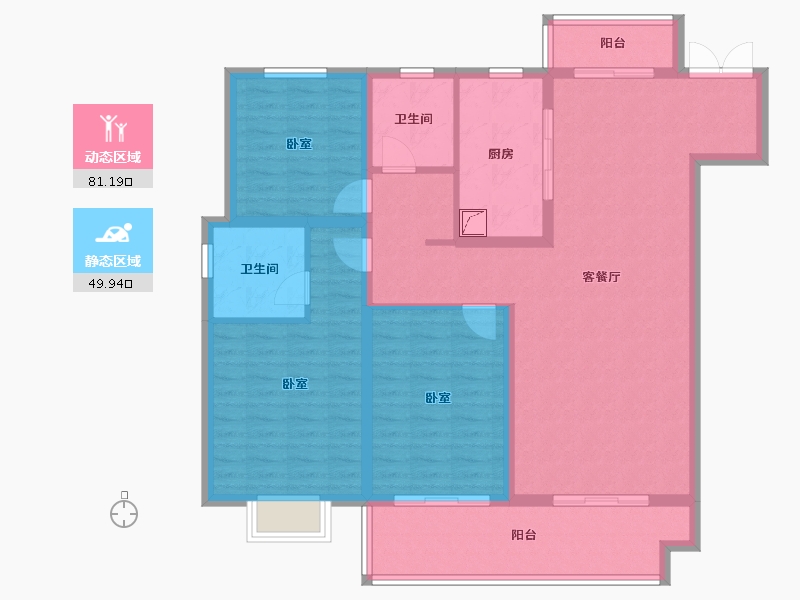 陕西省-宝鸡市-山河大观-118.01-户型库-动静分区