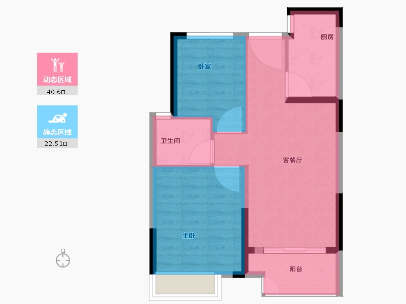 浙江省-湖州市-宏元府-56.80-户型库-动静分区