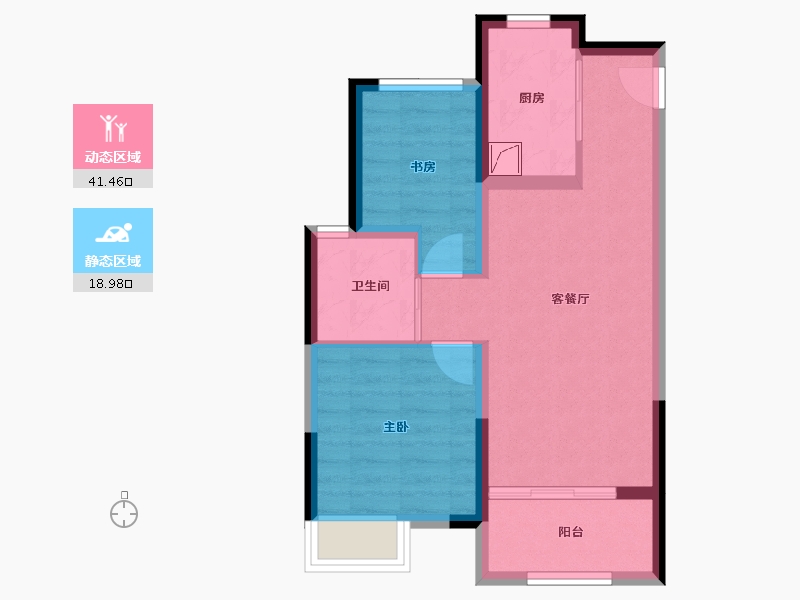 安徽省-蚌埠市-世茂中梁·云锦园-53.11-户型库-动静分区