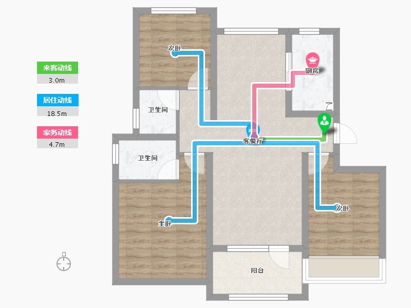 山东省-淄博市-南益名士华府-78.91-户型库-动静线