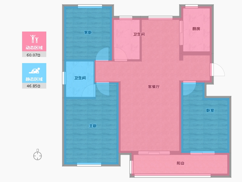 河北省-衡水市-孔雀城-96.00-户型库-动静分区