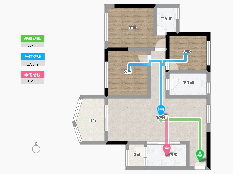 四川省-遂宁市-荣兴时代滨江-73.51-户型库-动静线