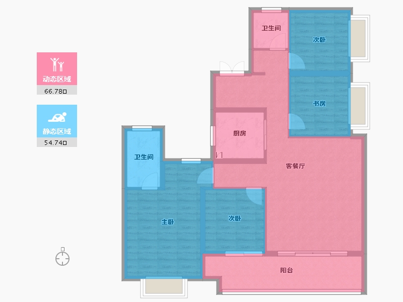 安徽省-安庆市-万达广场天空之城-109.46-户型库-动静分区