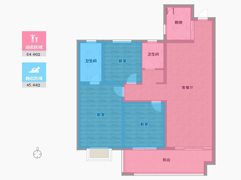 陕西省-宝鸡市-山河大观-98.01-户型库-动静分区