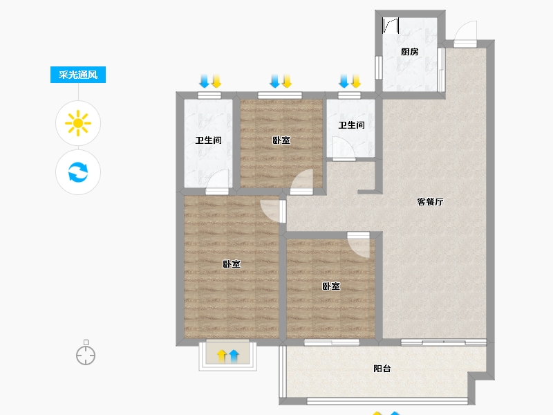 陕西省-宝鸡市-山河大观-98.01-户型库-采光通风