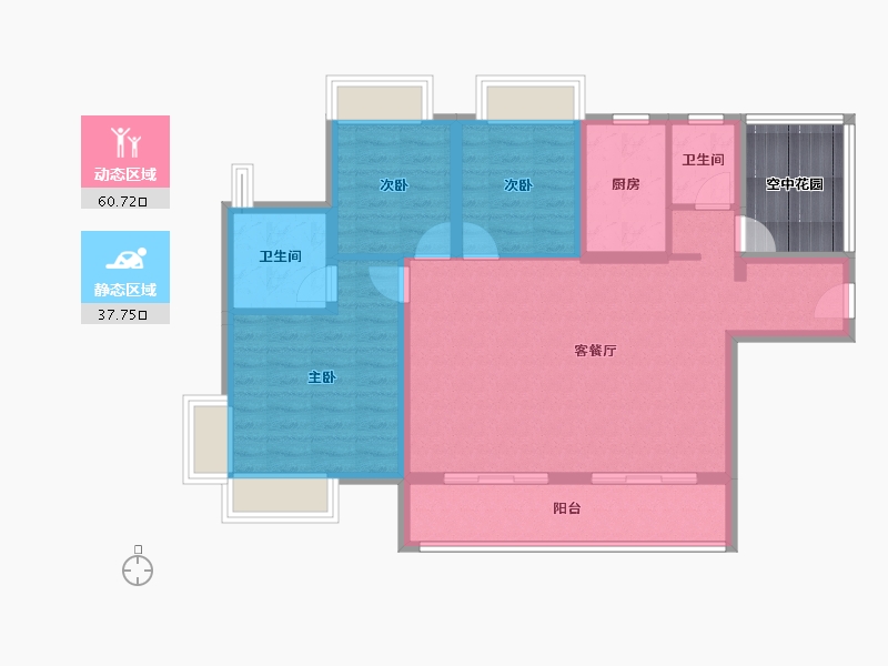 广东省-湛江市-保利海上大都汇-94.41-户型库-动静分区