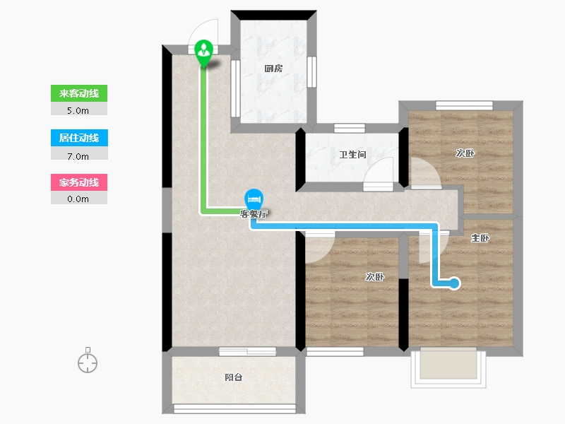 湖南省-衡阳市-保利阅江台-61.39-户型库-动静线