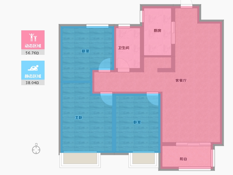 河北省-衡水市-孔雀城-84.00-户型库-动静分区